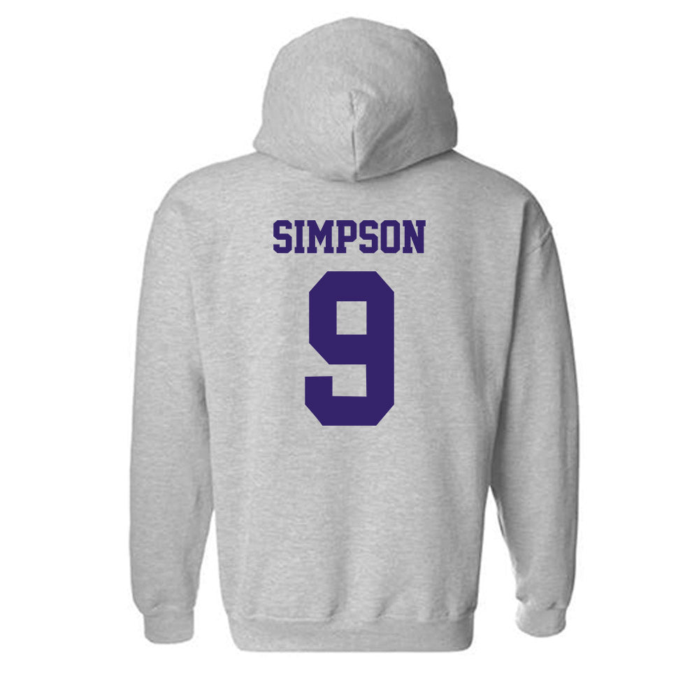 JMU - NCAA Football : Keitrone Simpson - Classic Shersey Hooded Sweatshirt-1