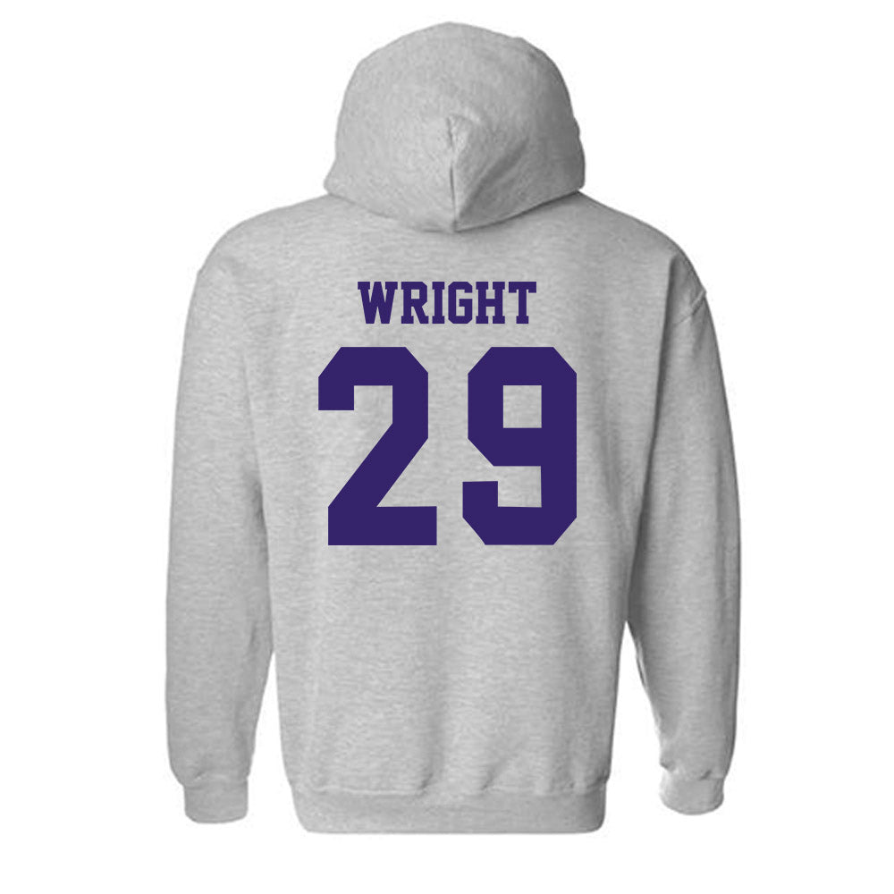 JMU - NCAA Football : KJ Wright - Classic Shersey Hooded Sweatshirt-1