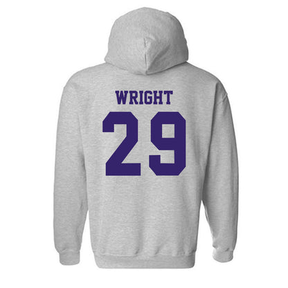 JMU - NCAA Football : KJ Wright - Classic Shersey Hooded Sweatshirt-1