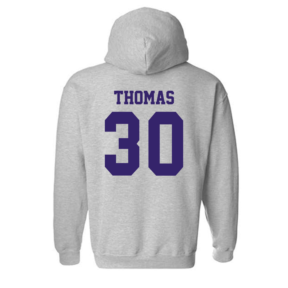 JMU - NCAA Football : Dkwan Thomas - Classic Shersey Hooded Sweatshirt-1