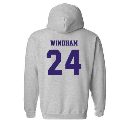 JMU - NCAA Men's Basketball : KJ Windham - Classic Shersey Hooded Sweatshirt-1