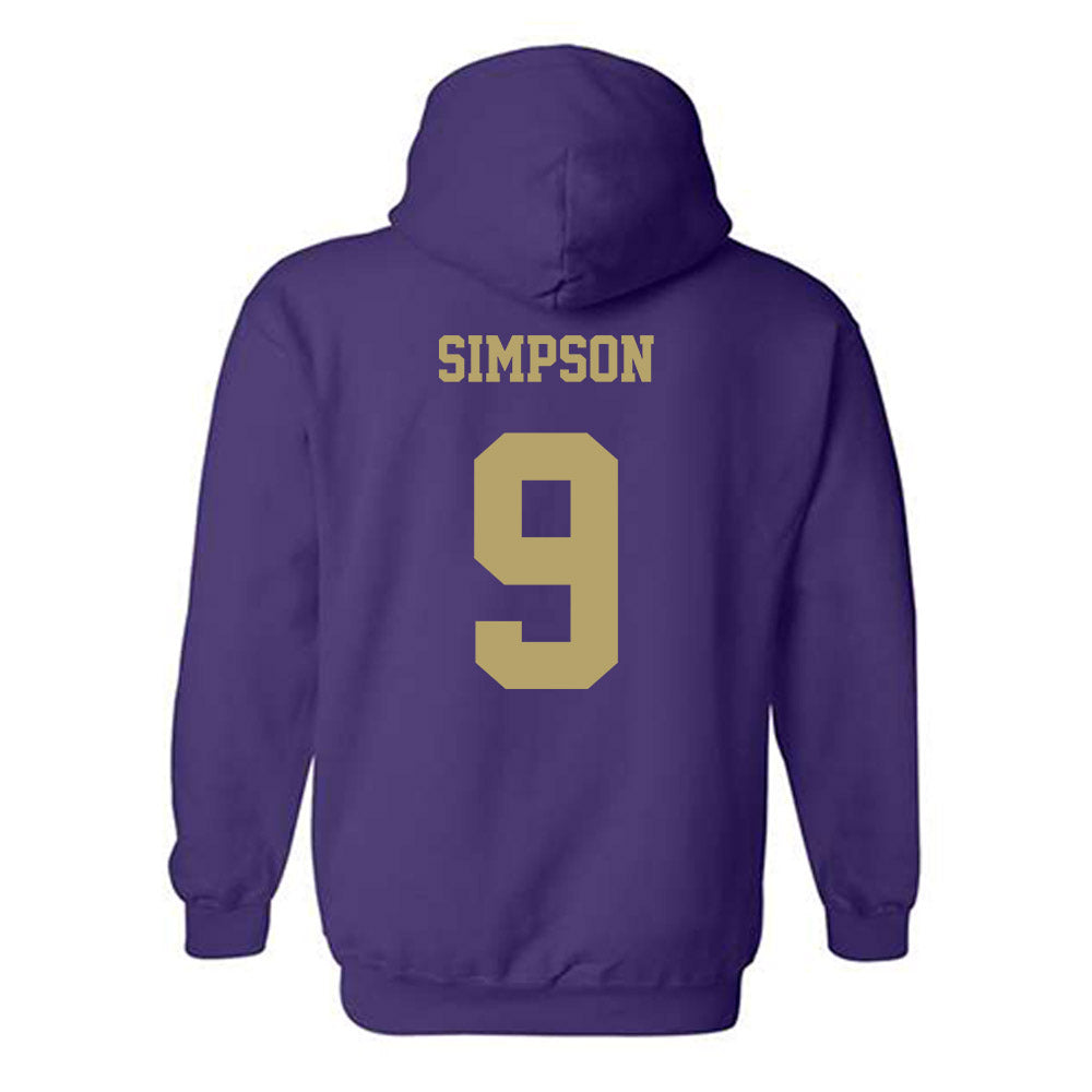 JMU - NCAA Football : Keitrone Simpson - Fashion Shersey Hooded Sweatshirt-1