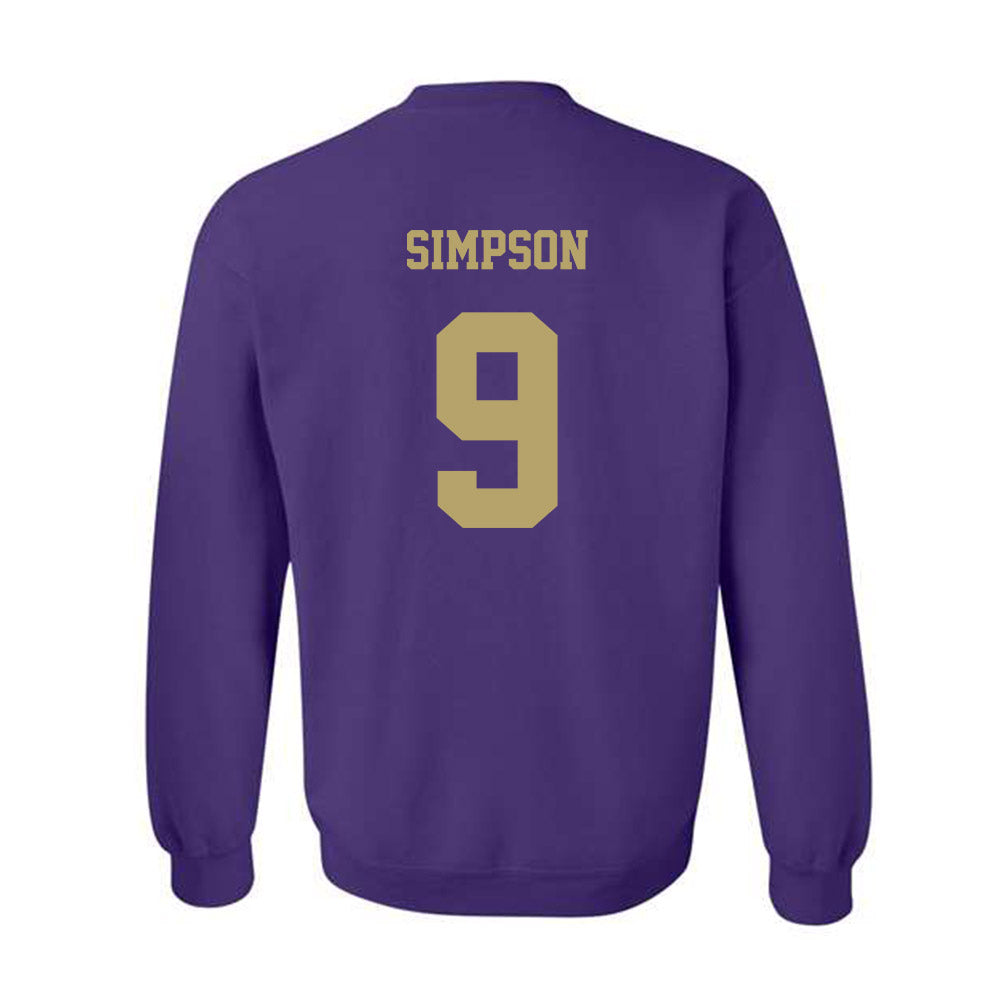JMU - NCAA Football : Keitrone Simpson - Fashion Shersey Crewneck Sweatshirt-1