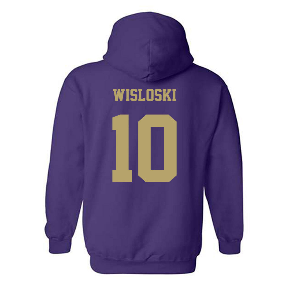 JMU - NCAA Football : Braeden Wisloski - Fashion Shersey Hooded Sweatshirt-1