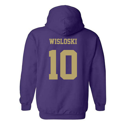 JMU - NCAA Football : Braeden Wisloski - Fashion Shersey Hooded Sweatshirt-1