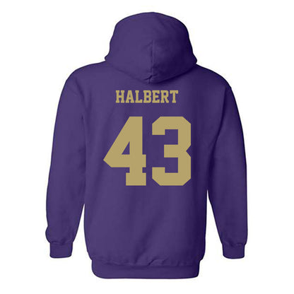 JMU - NCAA Football : Miles Halbert - Fashion Shersey Hooded Sweatshirt-1