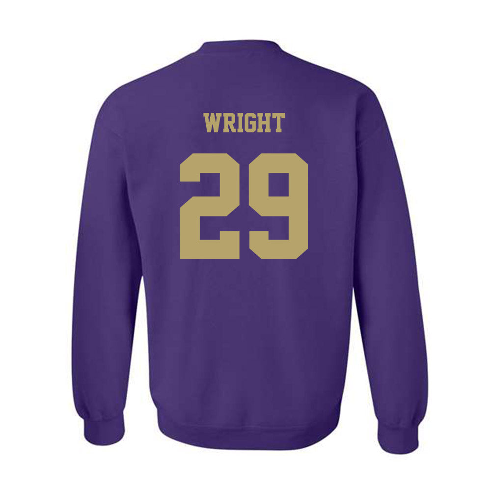 JMU - NCAA Football : KJ Wright - Fashion Shersey Crewneck Sweatshirt-1