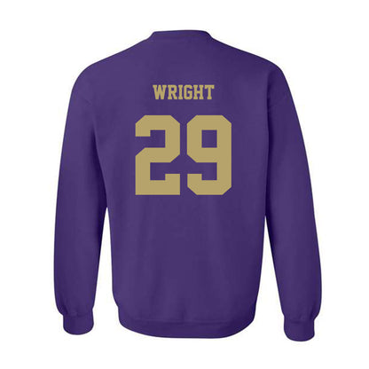 JMU - NCAA Football : KJ Wright - Fashion Shersey Crewneck Sweatshirt-1