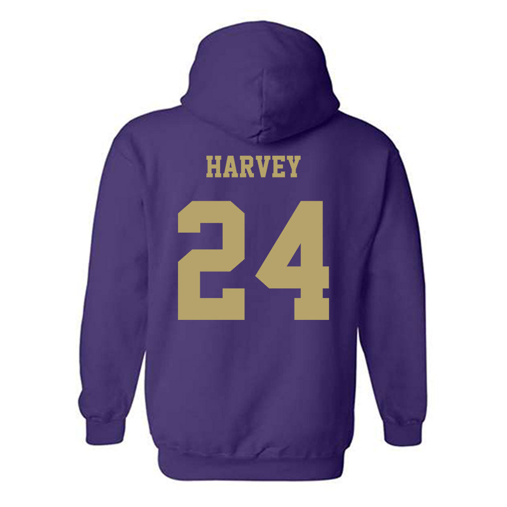 JMU - NCAA Football : Jayon Harvey - Fashion Shersey Hooded Sweatshirt-1