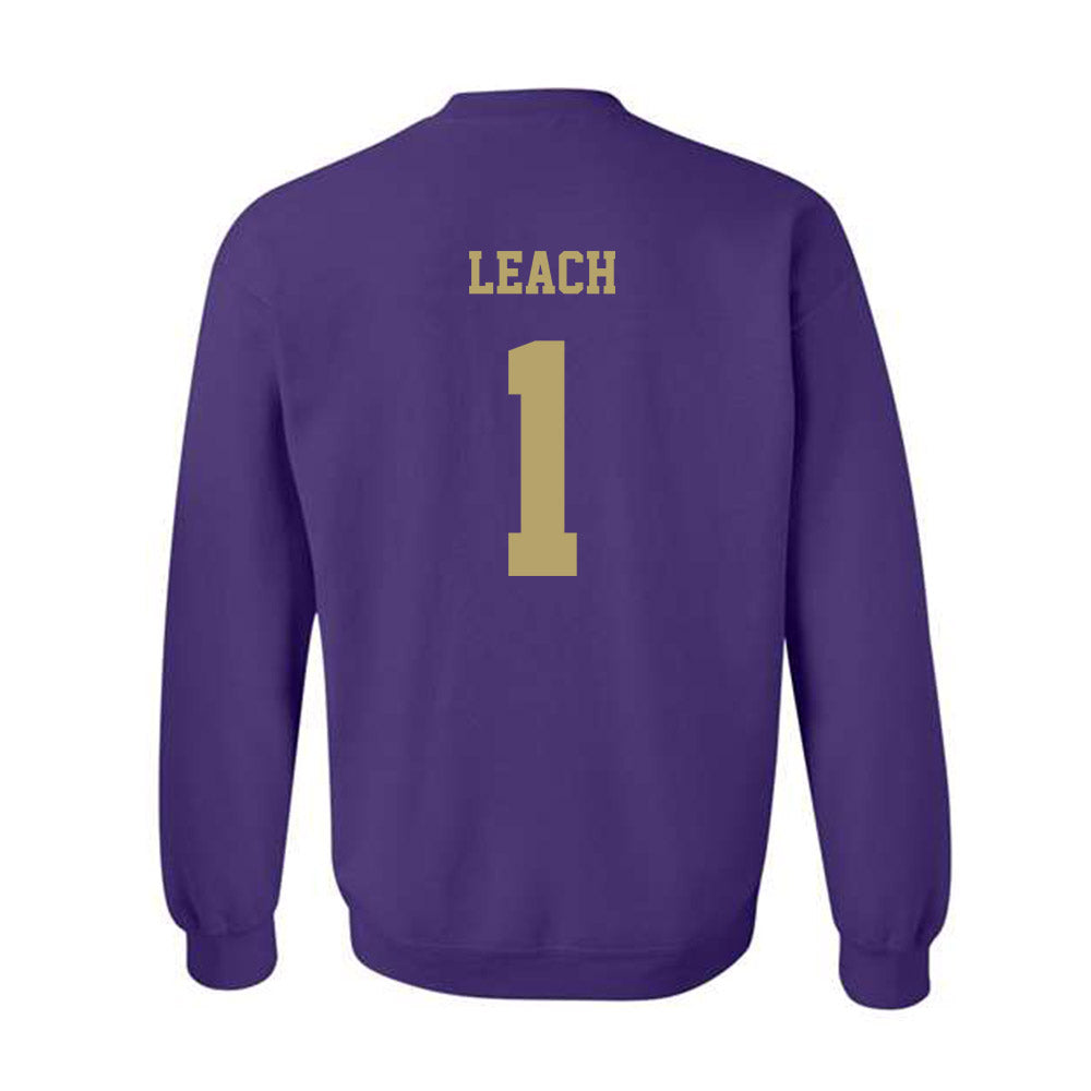 JMU - NCAA Women's Basketball : Maddie Leach - Fashion Shersey Crewneck Sweatshirt-1