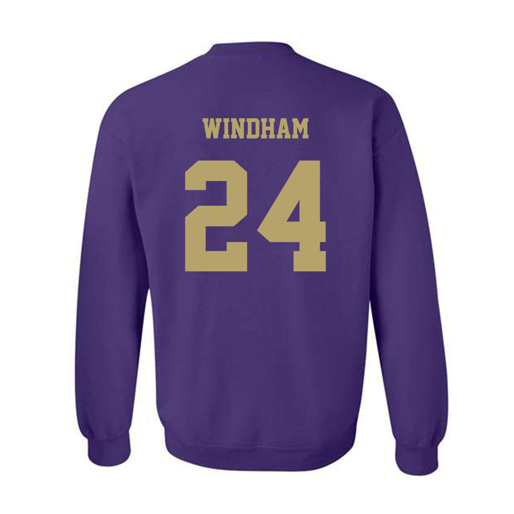JMU - NCAA Men's Basketball : KJ Windham - Fashion Shersey Crewneck Sweatshirt-1