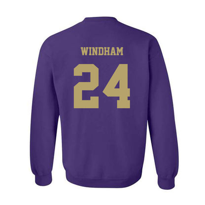 JMU - NCAA Men's Basketball : KJ Windham - Fashion Shersey Crewneck Sweatshirt-1