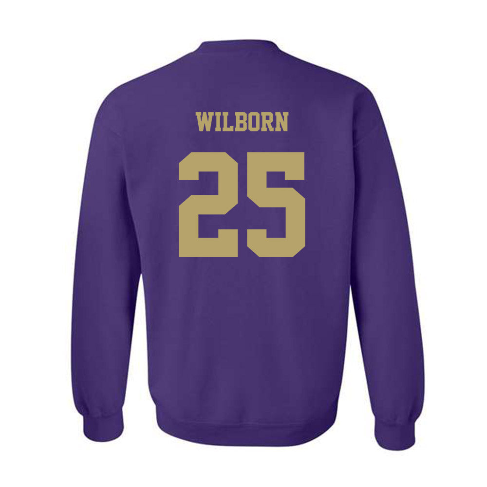 JMU - NCAA Men's Basketball : Eli Wilborn - Fashion Shersey Crewneck Sweatshirt-1