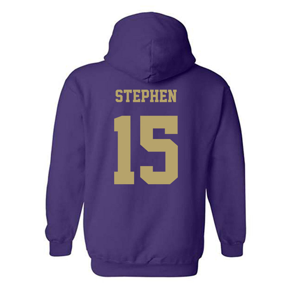 JMU - NCAA Men's Basketball : Joshua Stephen - Fashion Shersey Hooded Sweatshirt-1