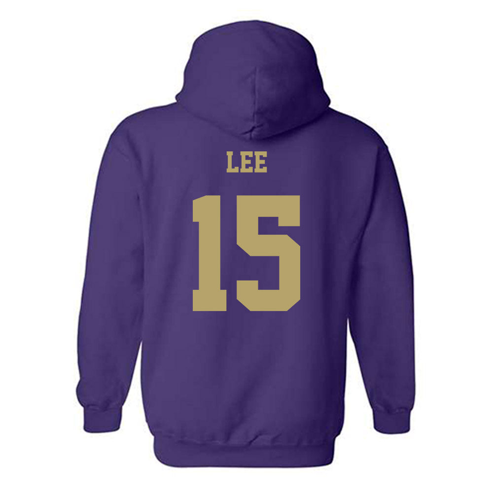JMU - NCAA Men's Basketball : Brandon Lee - Fashion Shersey Hooded Sweatshirt-1