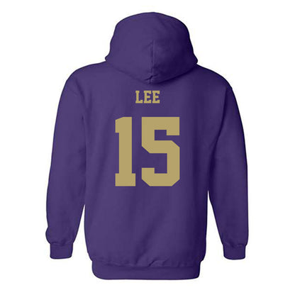 JMU - NCAA Men's Basketball : Brandon Lee - Fashion Shersey Hooded Sweatshirt-1