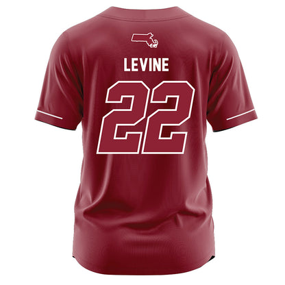 UMass - NCAA Baseball : Jack Levine - Burgundy Jersey-1
