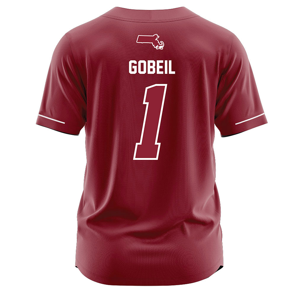 UMass - NCAA Baseball : Dean Gobeil - Burgundy Jersey-1