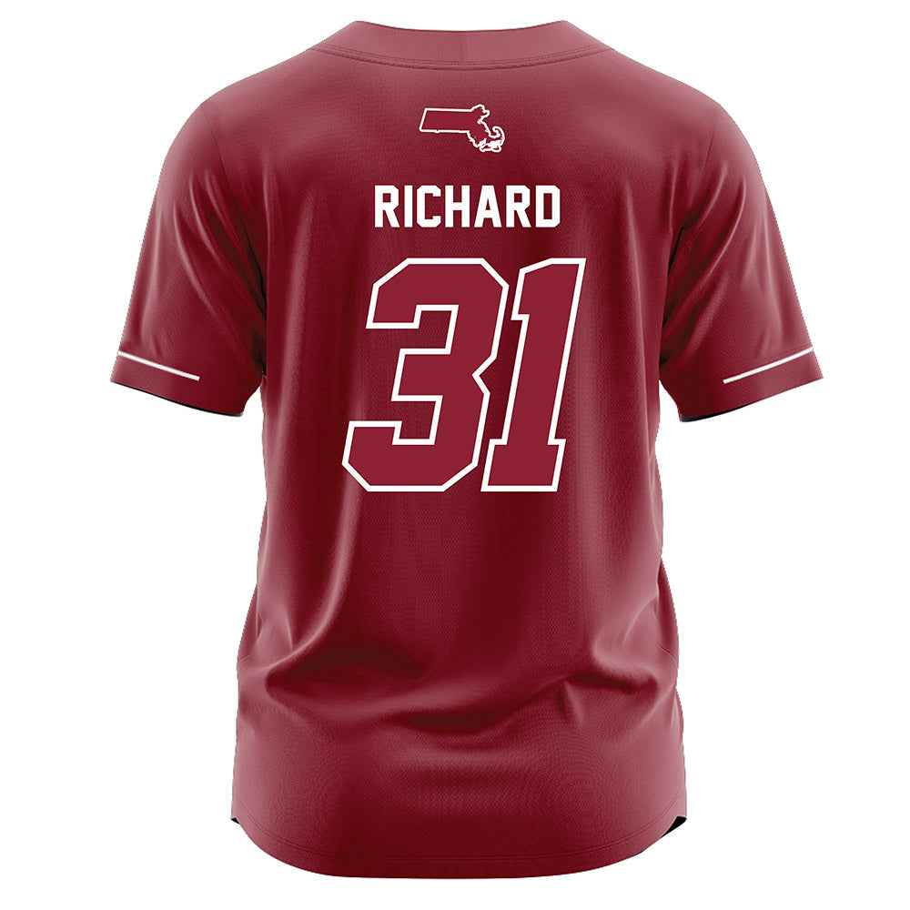 UMass - NCAA Baseball : Jackson Richard - Burgundy Jersey-1