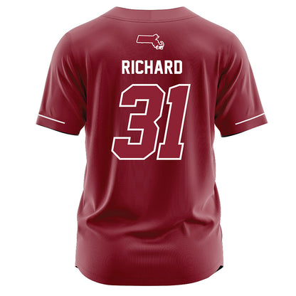 UMass - NCAA Baseball : Jackson Richard - Burgundy Jersey-1