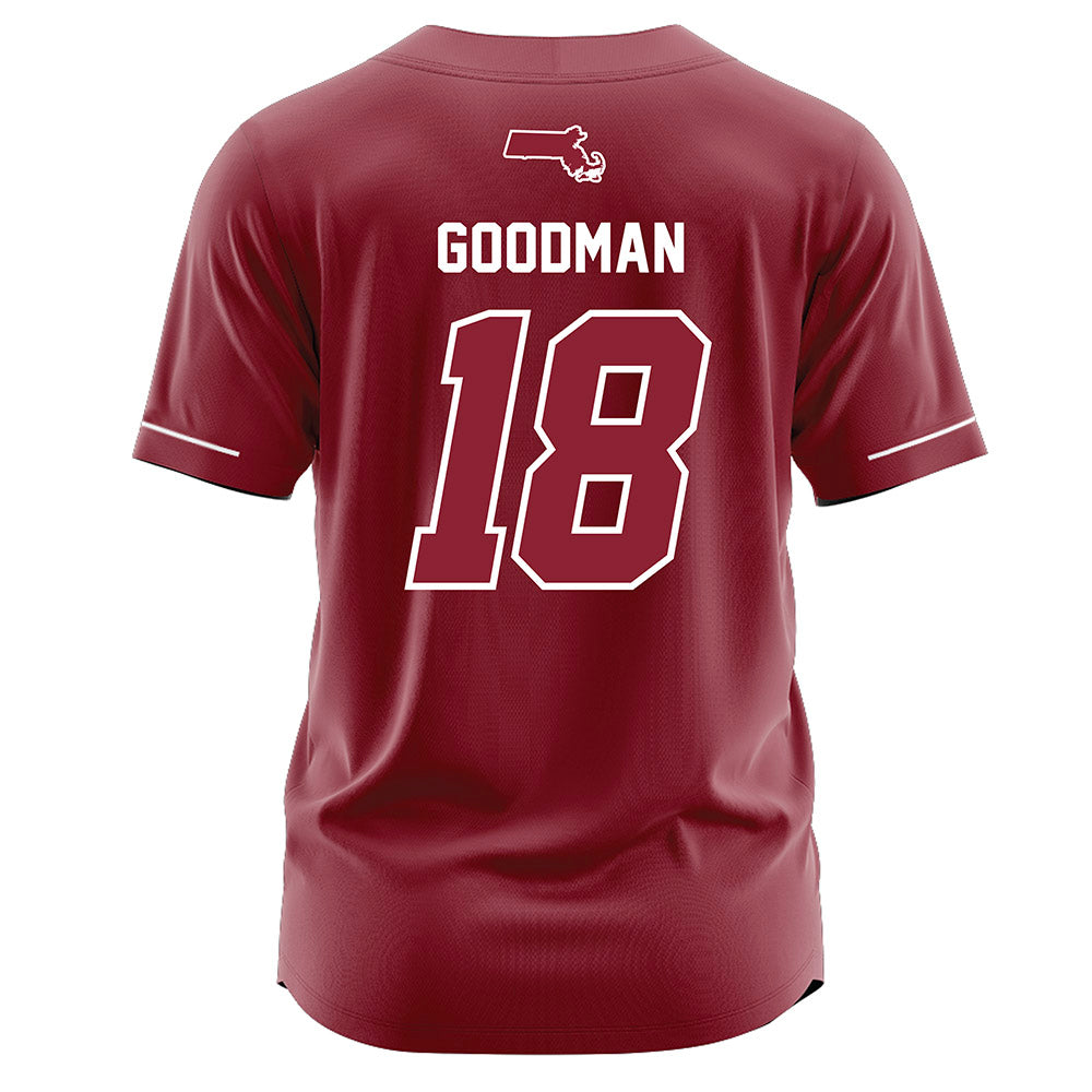 UMass - NCAA Baseball : Michael Goodman - Burgundy Jersey-1