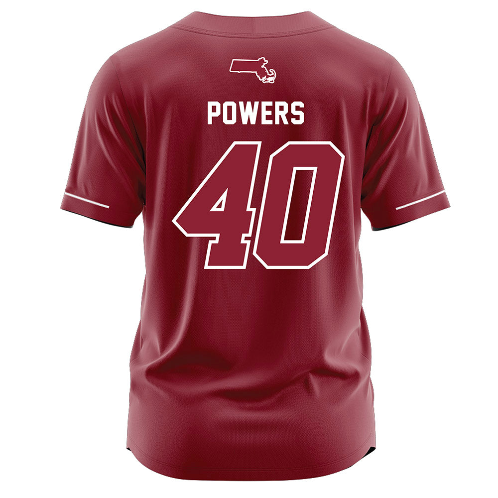 UMass - NCAA Baseball : Callen Powers - Burgundy Jersey-1