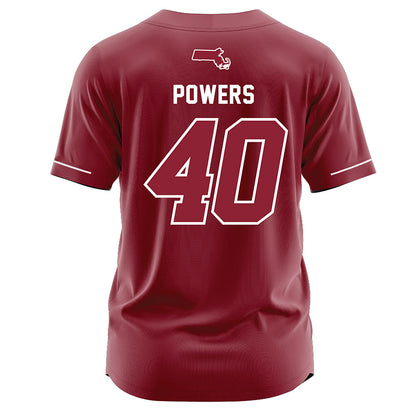 UMass - NCAA Baseball : Callen Powers - Burgundy Jersey-1