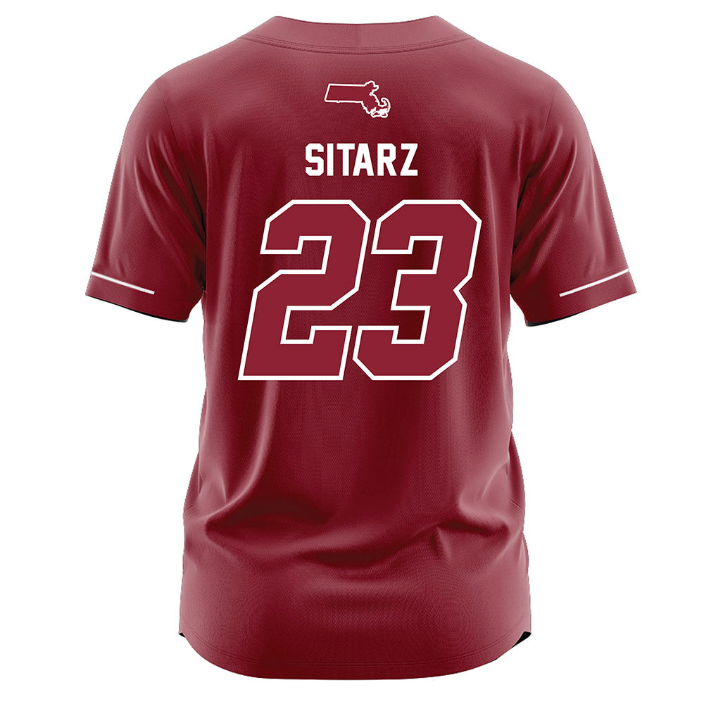 UMass - NCAA Baseball : Gavin Sitarz - Burgundy Jersey-1