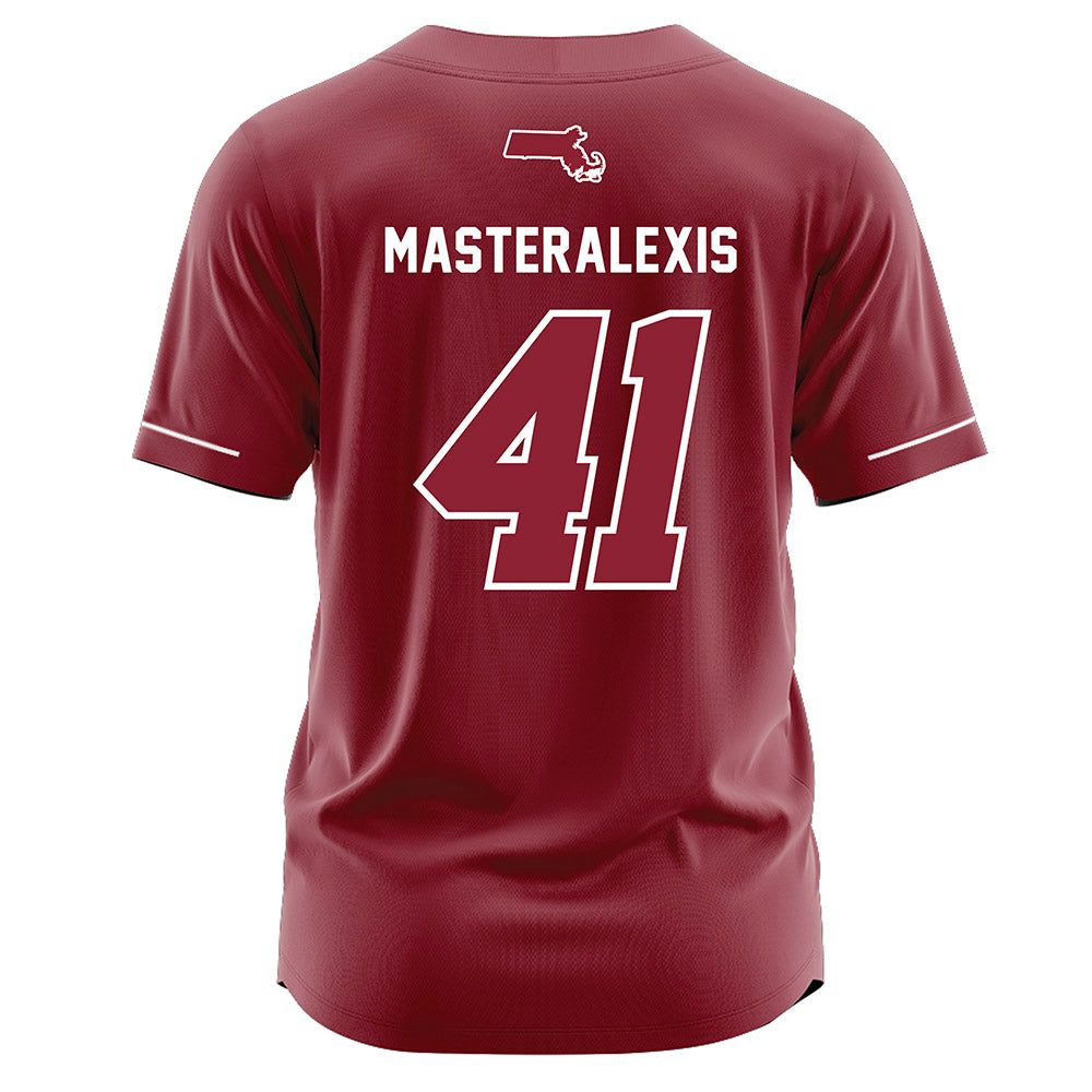 UMass - NCAA Baseball : Justin Masteralexis - Burgundy Jersey-1