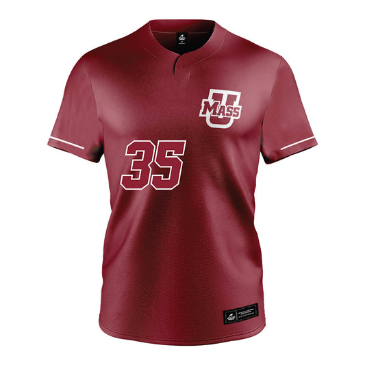 UMass - NCAA Baseball : Brayden Mercier - Burgundy Jersey-0