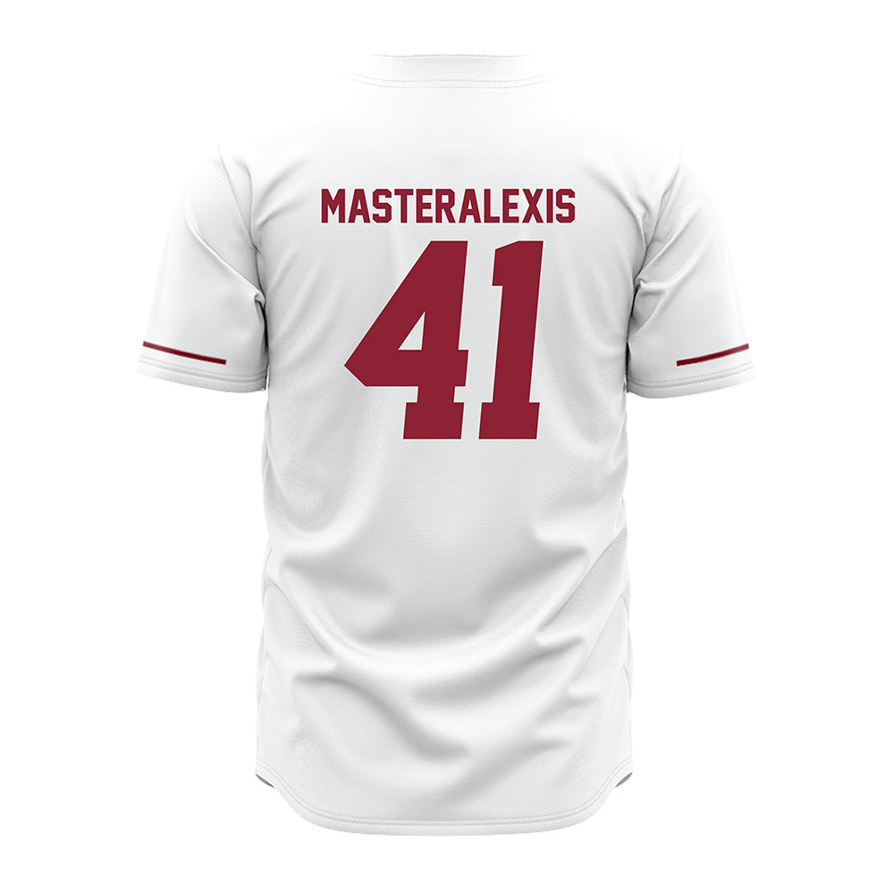 UMass - NCAA Baseball : Justin Masteralexis - White Jersey-1