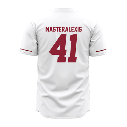 UMass - NCAA Baseball : Justin Masteralexis - White Jersey-1