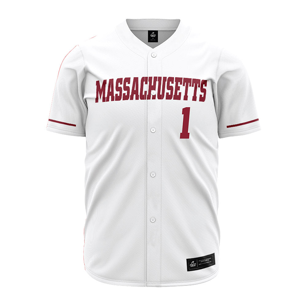 UMass - NCAA Baseball : Dean Gobeil - White Jersey-0