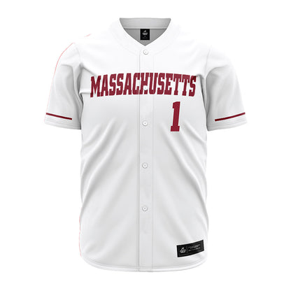 UMass - NCAA Baseball : Dean Gobeil - White Jersey-0