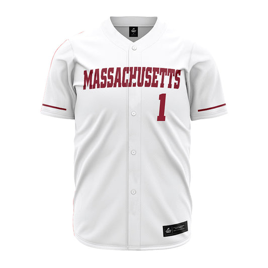 UMass - NCAA Baseball : Dean Gobeil - White Jersey-0