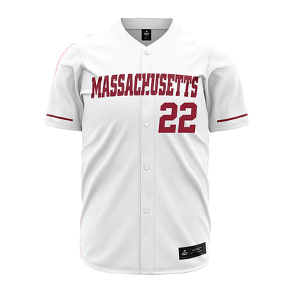 UMass - NCAA Baseball : Jack Levine - White Jersey-0