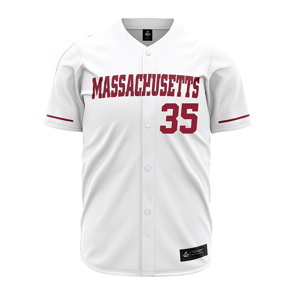 UMass - NCAA Baseball : Brayden Mercier - White Jersey-0