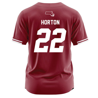 UMass - NCAA Softball : Natalee Horton - Burgundy Softball Jersey-1