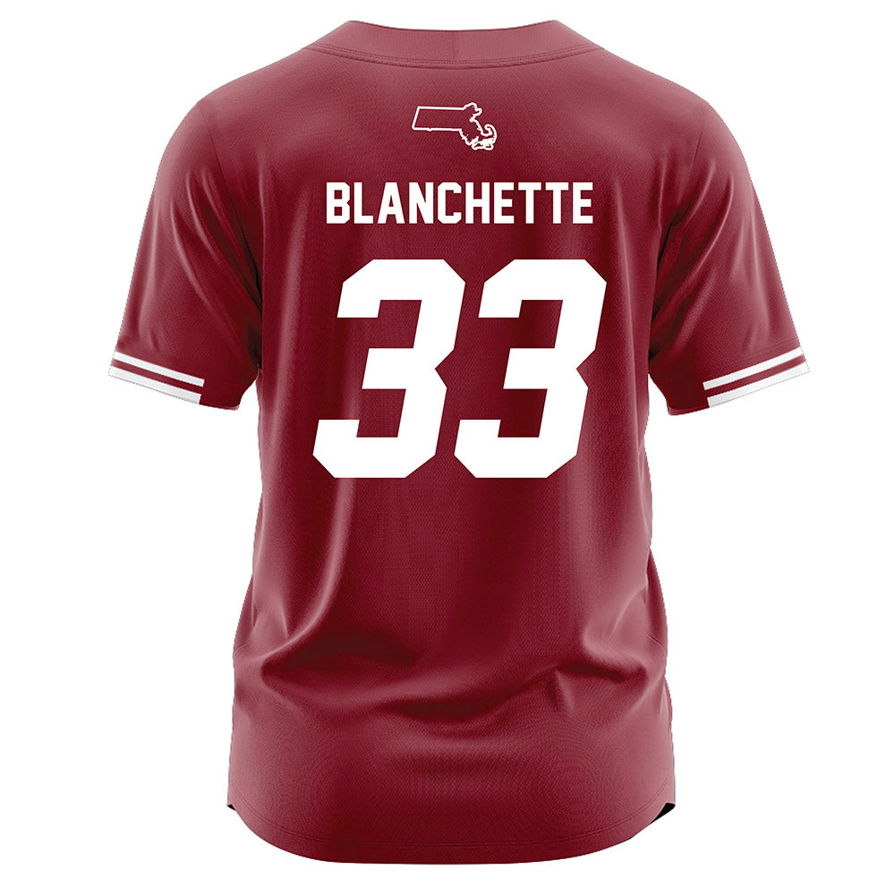 UMass - NCAA Softball : Kelsey Blanchette - Burgundy Softball Jersey-1