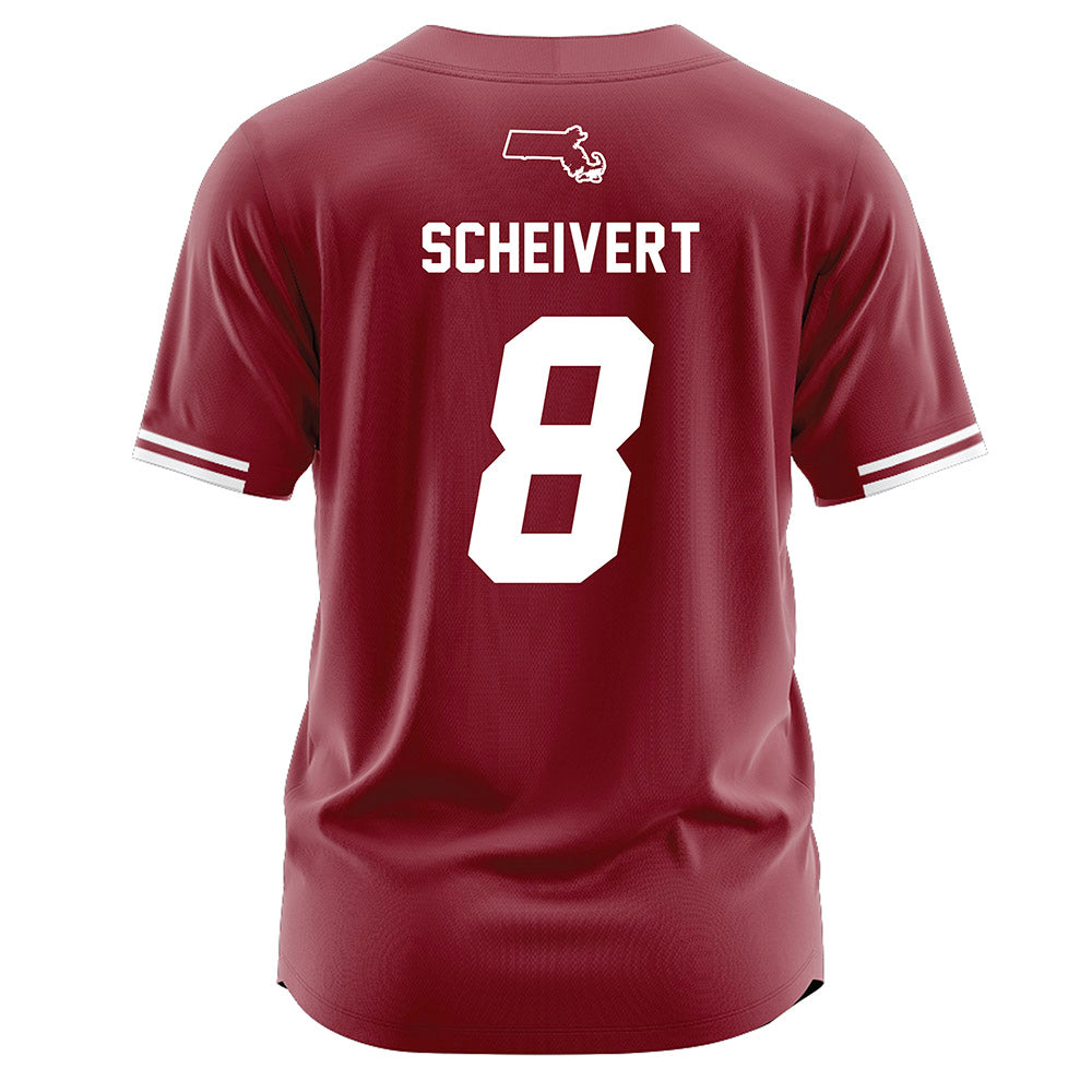UMass - NCAA Softball : Lillie Scheivert - Burgundy Softball Jersey-1