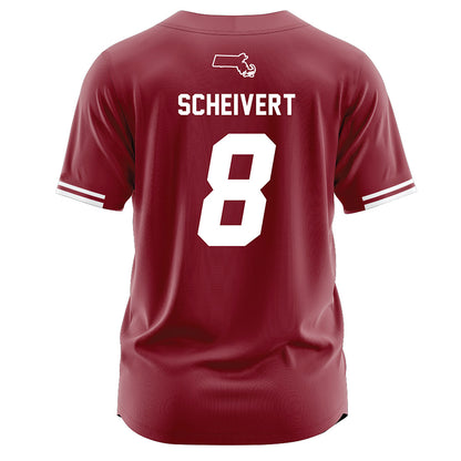 UMass - NCAA Softball : Lillie Scheivert - Burgundy Softball Jersey-1
