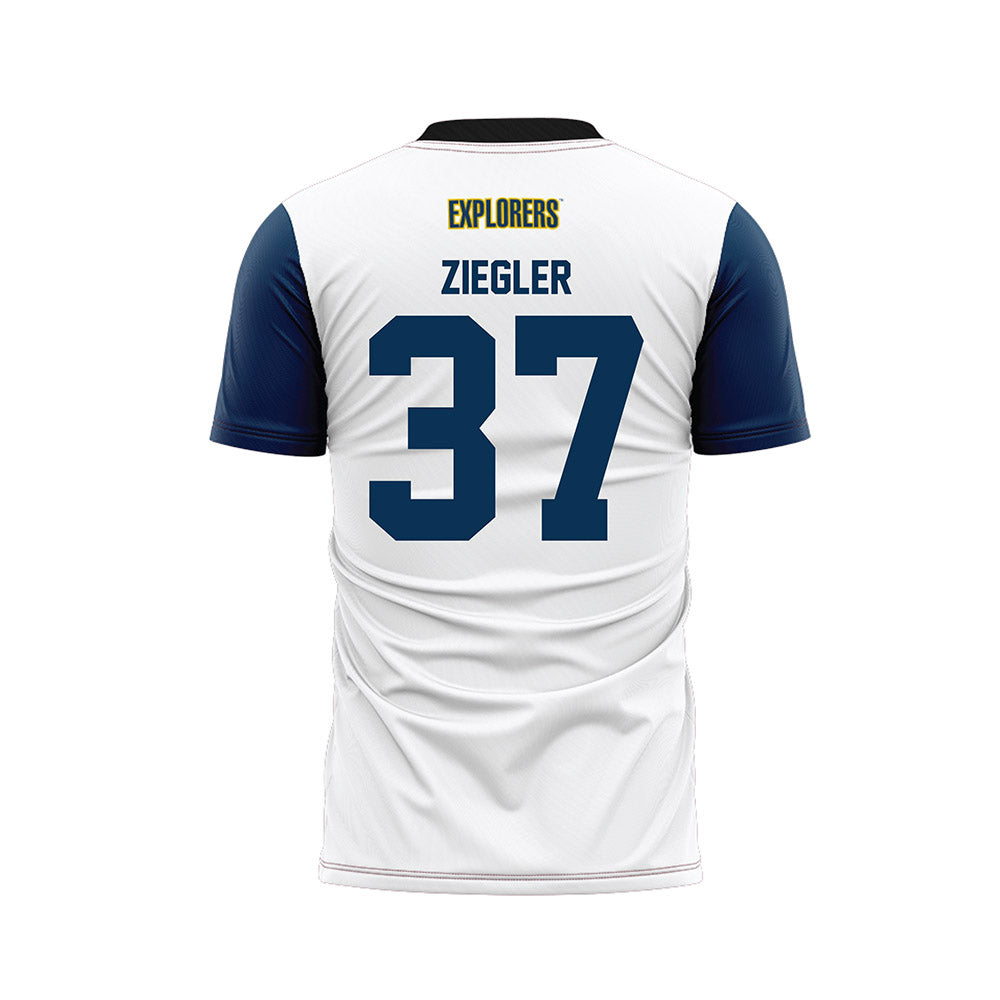 La Salle - NCAA Men's Soccer : Michael Ziegler - White Soccer Jersey-1