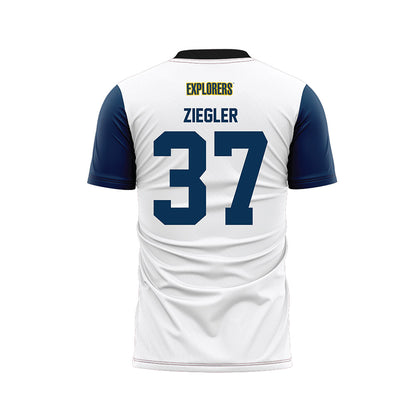 La Salle - NCAA Men's Soccer : Michael Ziegler - White Soccer Jersey-1