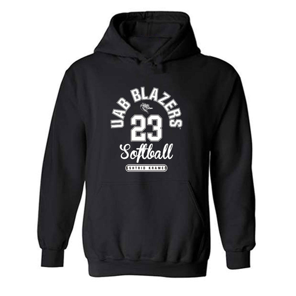 UAB - NCAA Softball : Ashtrid Kramer - Classic Fashion Shersey Hooded Sweatshirt-0