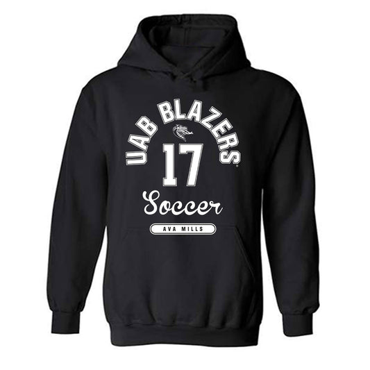 UAB - NCAA Women's Soccer : Ava Mills - Classic Fashion Shersey Hooded Sweatshirt-0