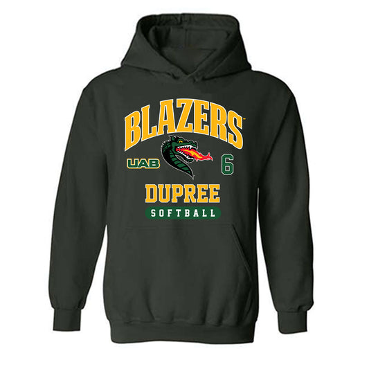 UAB - NCAA Softball : auburn dupree - Classic Fashion Shersey Hooded Sweatshirt-0