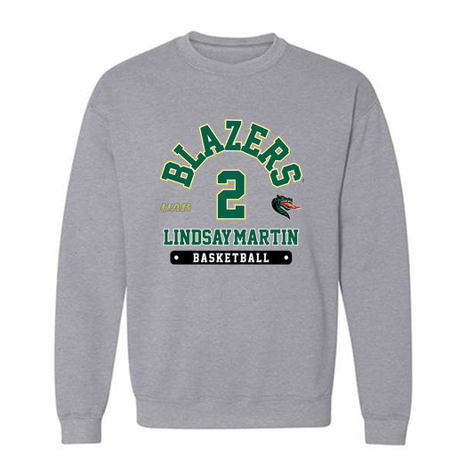 UAB - NCAA Men's Basketball : Kyeron Lindsay-Martin - Classic Fashion Shersey Crewneck Sweatshirt-0