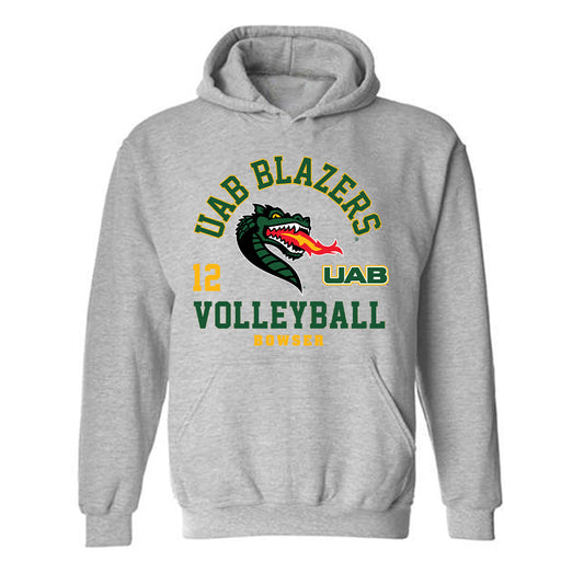 UAB - NCAA Women's Volleyball : Delaney Bowser - Classic Fashion Shersey Hooded Sweatshirt-0