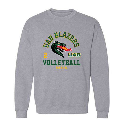 UAB - NCAA Women's Volleyball : Jorda Crook - Classic Fashion Shersey Crewneck Sweatshirt-0