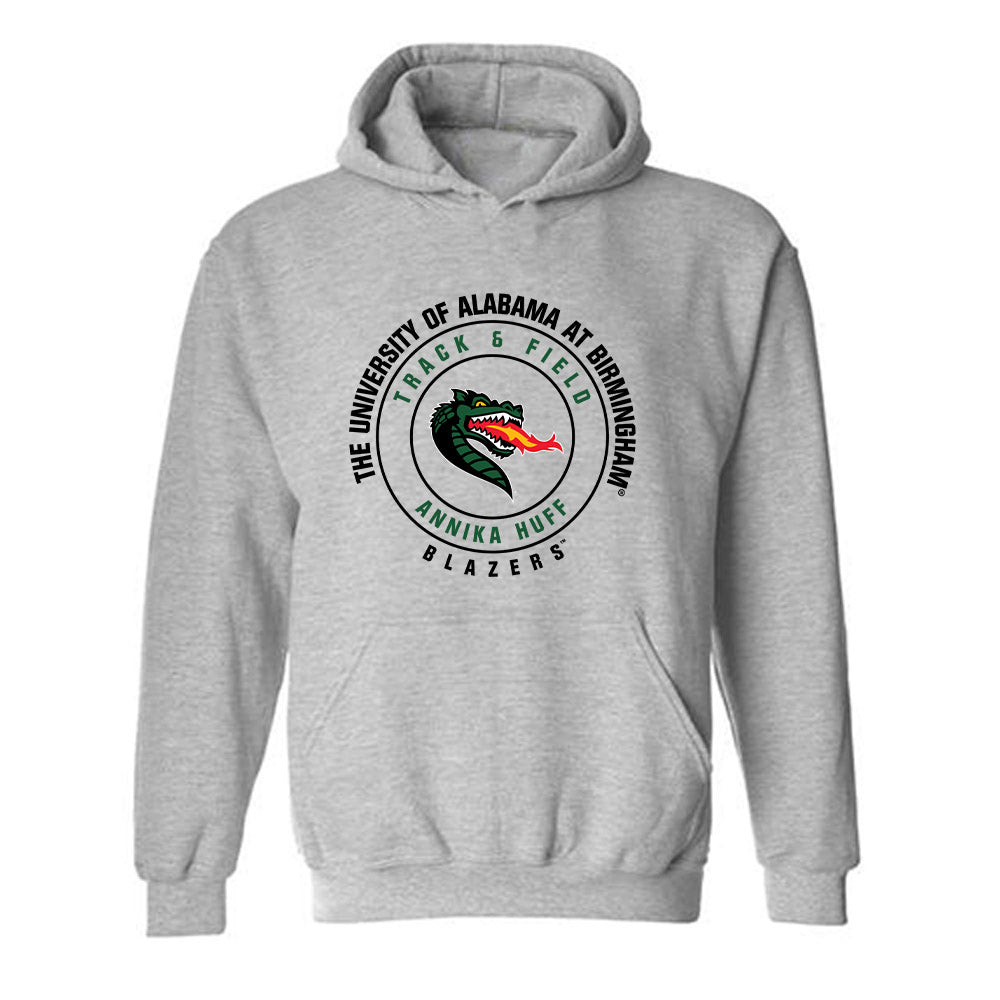 UAB - NCAA Women's Track & Field : Annika Huff - Classic Fashion Shersey Hooded Sweatshirt-0